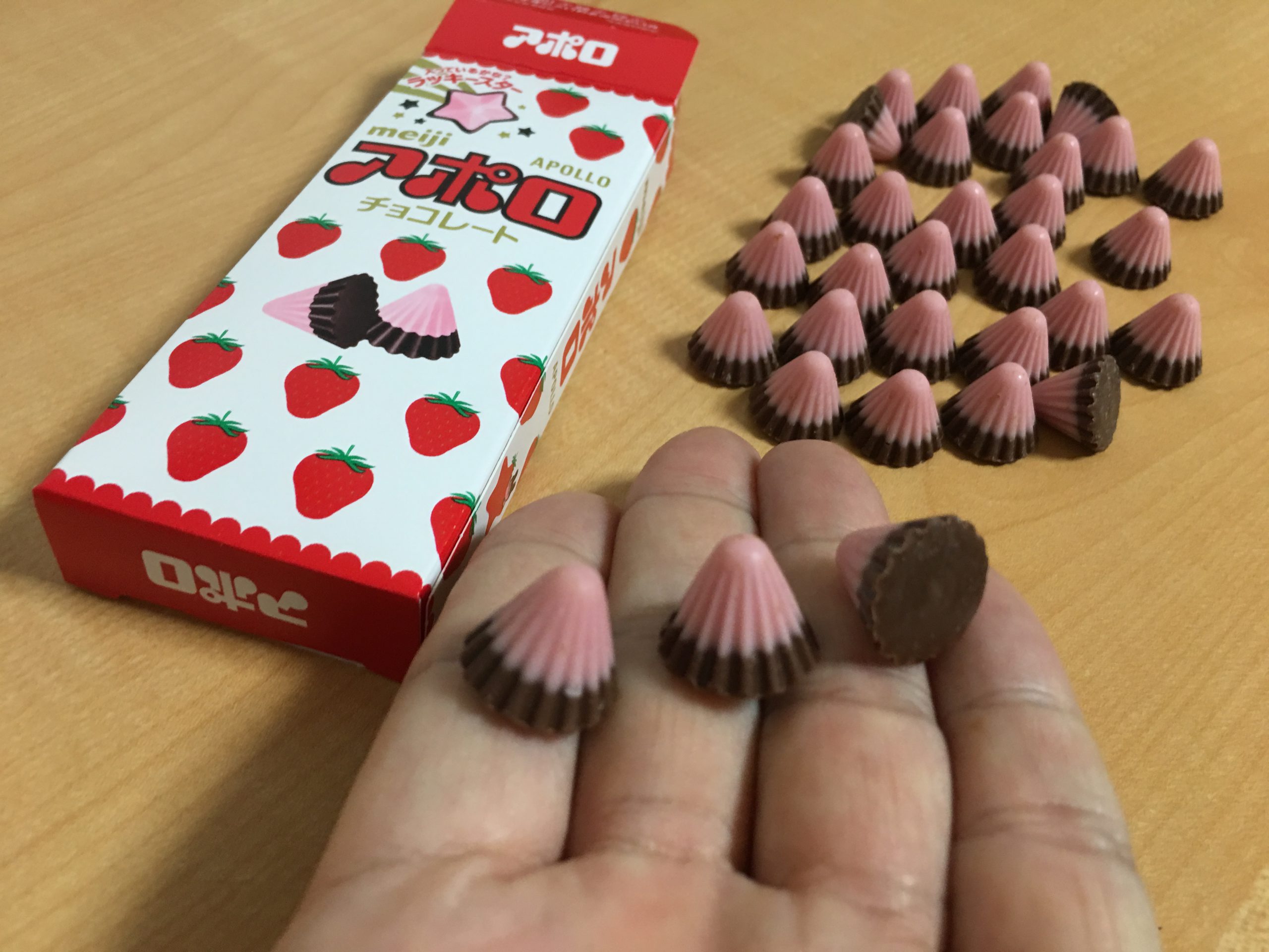 Meiji Apollo Strawberry Chocolate Shaped like Apollo 11