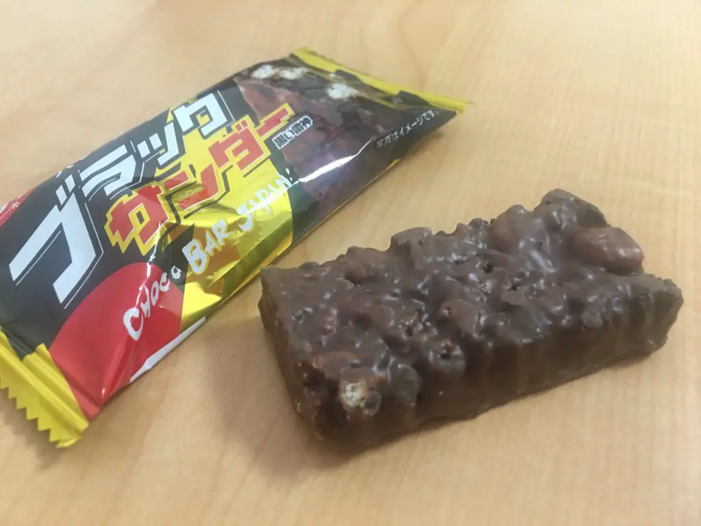 Black Thunder Japanese chocolate bar with cookie crunch pieces